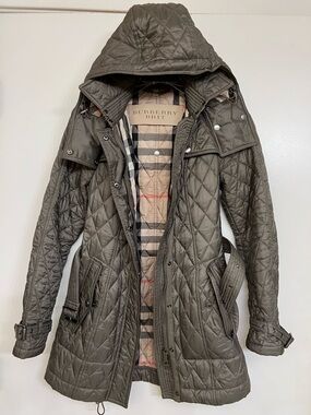 Burberry Brit Quilted Hooded Jacket NWOT